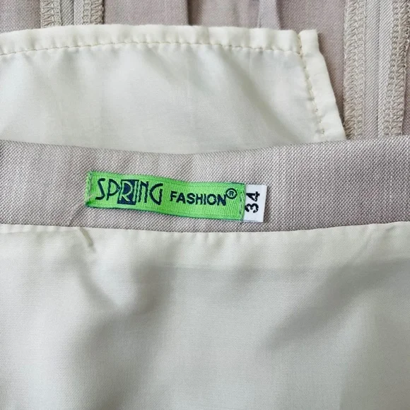 Pencil Skirt Grey/Beige women's Size Small - EUR 34 - Picture 5 of 7